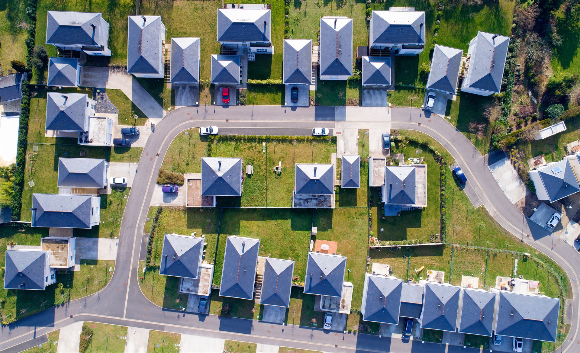 Aerial photo of houses in a residential area of Sautron, Loire Atlantique Permis d'aménager à Saint-Dié-des-Vosges